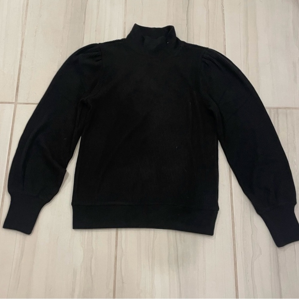 Jcrew ribbed puff sleeve sweater